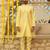 Silk blend solid yellow kurta and churidar with tie-dye yellow nehru jacket