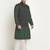 Cotton olive green kurta pyjama with nehru jacket