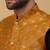 Men's black kurta and churidar with jacquard ethnic nehru jacket