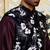 Silk blend solid Wine kurta and churidar with floral wine nehru jacket