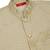 Silk blend grey kurta and churidar with jacquard geometric beige nehru jacket