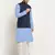 Cotton sky blue kurta and pyjama with twill blue nehru jacket
