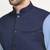 Cotton sky blue kurta and pyjama with twill blue nehru jacket