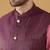Silk blend pink kurta and churidar with jacquard geometric purple nehru jacket