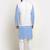 Cotton sky blue kurta and pyjama with twill white nehru jacket