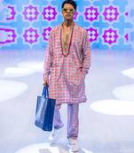 Multicolor printed crepe kurta pajama