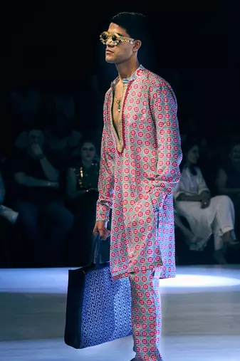 Multicolor printed crepe kurta pajama
