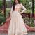 Off white kora cotton multi thread embroidered & gota patti work traditional gown