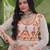 Off white kora cotton multi thread embroidered & gota patti work traditional gown