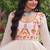 Off white kora cotton multi thread embroidered & gota patti work traditional gown