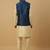 Men's beige kurta and churidar with jacquard floral nehru jacket