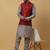 Men's grey kurta and churidar with jacquard ethnic nehru jacket