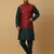 Men's green kurta and churidar with jacquard ethnic nehru jacket