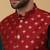 Men's green kurta and churidar with jacquard ethnic nehru jacket