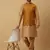 Men's gold kurta and churidar with jacquard ethnic nehru jacket