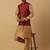 Men's gold kurta and churidar with jacquard ethnic nehru jacket