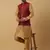 Men's gold kurta and churidar with jacquard ethnic nehru jacket