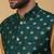 Men's gold kurta and churidar with jacquard ethnic nehru jacket
