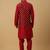 Men's maroon kurta and churidar with jacquard ethnic nehru jacket