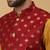 Men's mustard kurta and churidar with jacquard ethnic nehru jacket