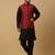 Men's black kurta and churidar with jacquard ethnic nehru jacket