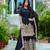 Black Pure Chinnon Silk Top-Sharara Set with Intricate Embroidery and Sequence Work