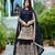 Black Pure Chinnon Silk Top-Sharara Set with Intricate Embroidery and Sequence Work