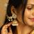 Kundan jhumka with ear kundan chain
