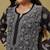 Hand embroidered black and white georgette lucknowi chikankari indian straight kurta with palazzo