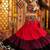 multicolor Viscose Cotton Multi Thread Mirror Work Navratri fully stitched lehenga choli