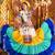 multicolor Viscose Cotton Thread Embroidered Mirror Work Navratri fully stitched lehenga choli