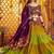 multicolor Viscose Cotton Multi Thread Mirror Work Navratri fully stitched lehenga choli