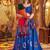 royal blue Viscose Cotton Thread Embroidered Mirror Work Navratri fully stitched lehenga choli