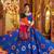 royal blue Viscose Cotton Thread Embroidered Mirror Work Navratri fully stitched lehenga choli