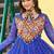 Off white kora cotton multi thread embroidered & gota patti work traditional gown