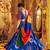 royal blue Viscose Cotton Thread Embroidered Mirror Work Navratri fully stitched lehenga choli