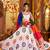 white Viscose Cotton Thread Embroidered Mirror Work Navratri fully stitched lehenga choli