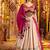 beige Viscose Rayon Embroidered Mirror Work fully stitched lehenga choli