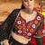 multi Viscose Rayon Thread Embroidered Mirror Work fully stitched lehenga choli
