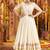 off white Viscose Rayon Thread Embroidered Mirror Work Navratri fully stitched lehenga choli