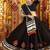 black Viscose Rayon Thread Embroidered Mirror Work fully stitched lehenga choli