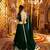 green Navratri Mirror Work Thread Embroidered fully stitched lehenga choli