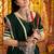 green Navratri Mirror Work Thread Embroidered fully stitched lehenga choli