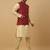 Men's beige kurta and churidar with jacquard ethnic nehru jacket