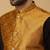 Men's black kurta and churidar with jacquard floral nehru jacket