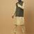 Men's beige kurta and churidar with jacquard ethnic motifs printed nehru jacket