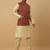 Men's beige kurta and churidar with jacquard ethnic motifs printed nehru jacket