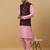 Men's pink kurta and churidar with sequenced cotton silk nehru jacket