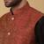 Men's black kurta and churidar with jacquard ethnic motifs printed nehru jacket