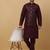 Men's purple kurta and churidar with sequenced cotton silk nehru jacket